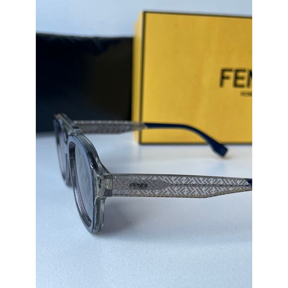SALE NEW Fendi FE40076U Logo Blue FF Mirror Unisex Sunglasses - Picture 4 of 7